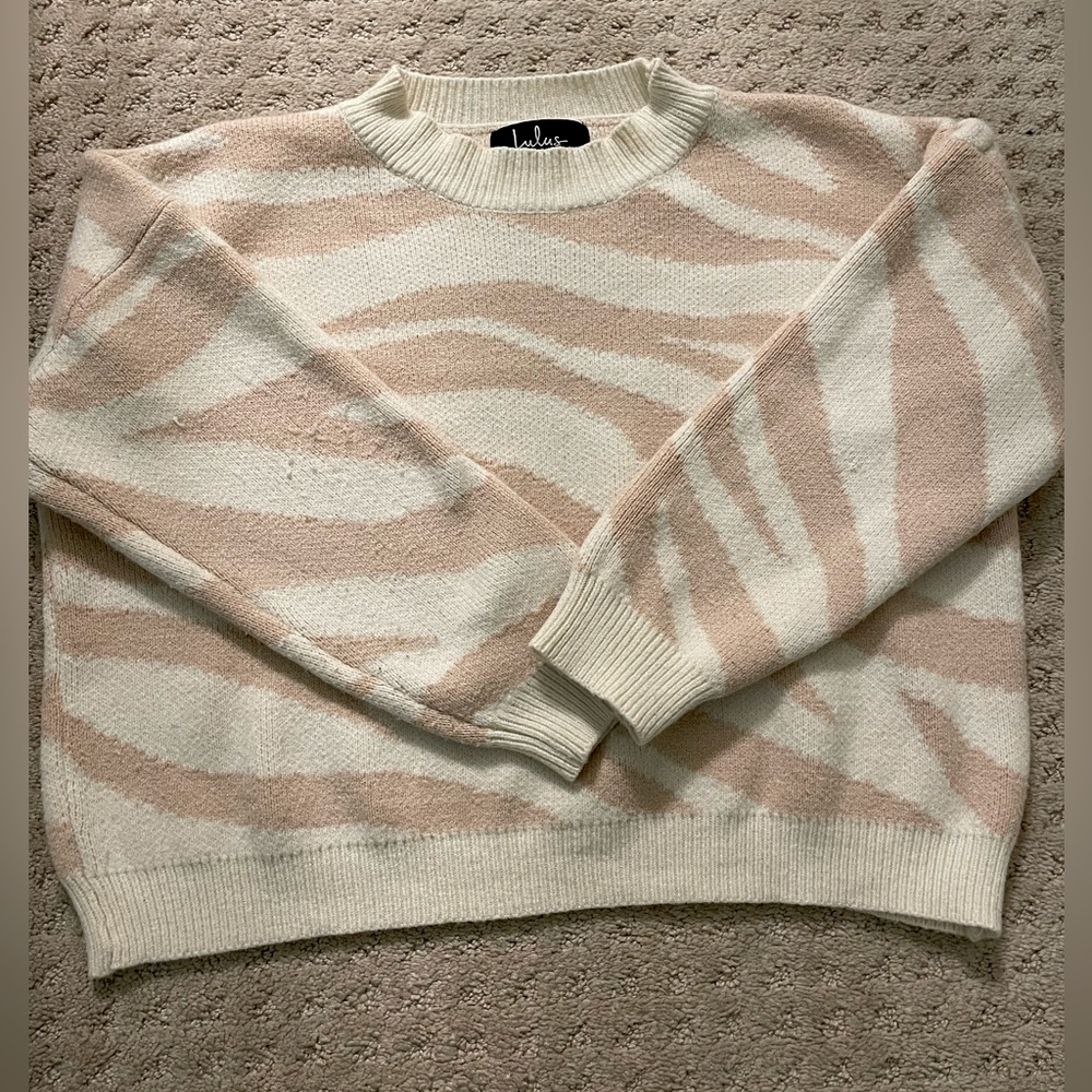 Lulus Zebra print sweater